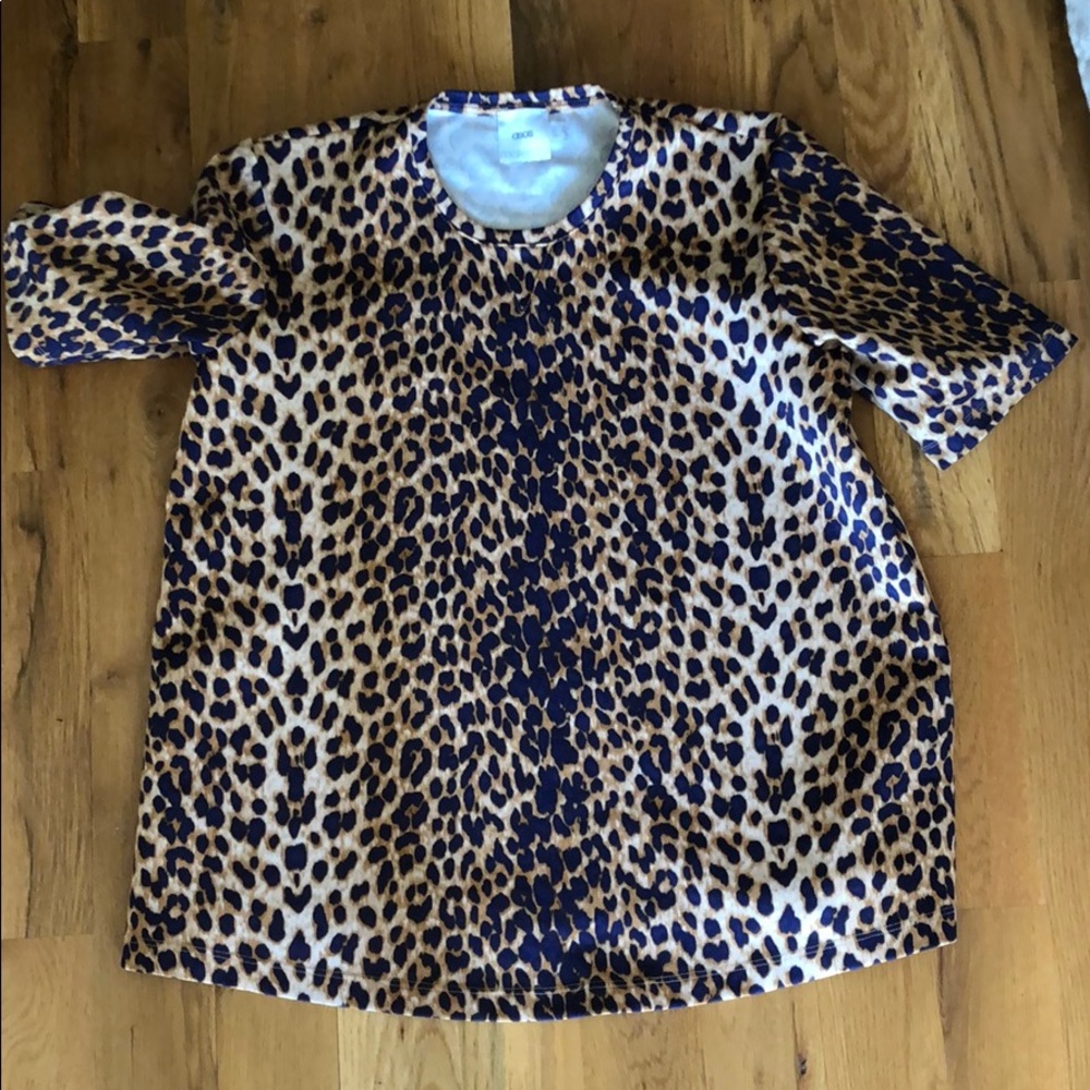 ASOS Leopard/Cheetah Maternity Shirt (Navy)